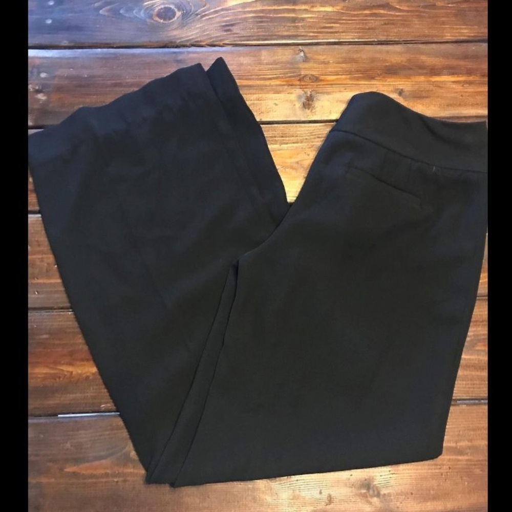White House Black Market Black Dress Pants Wide 8